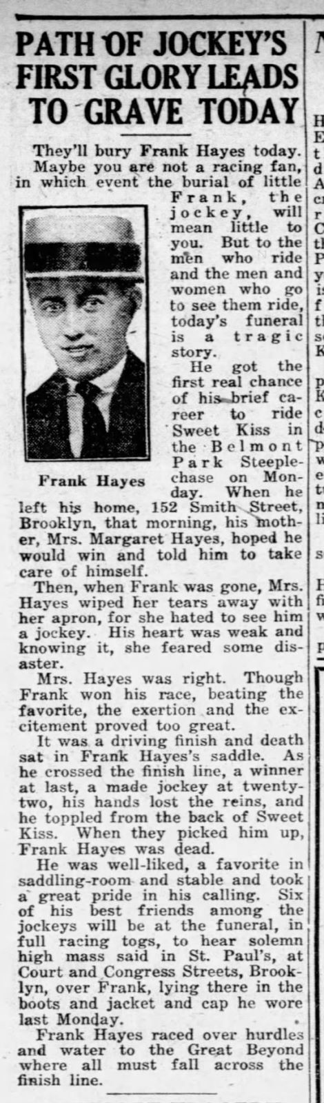 Frank Hayes, le seul homme a avoir remporté une course mort Frank Hayes le seul homme a avoir remporte une course mort 2 jockey Frank-Hayes-le-seul-homme-a-avoir-remporte-une-course-mort-2-jockey
