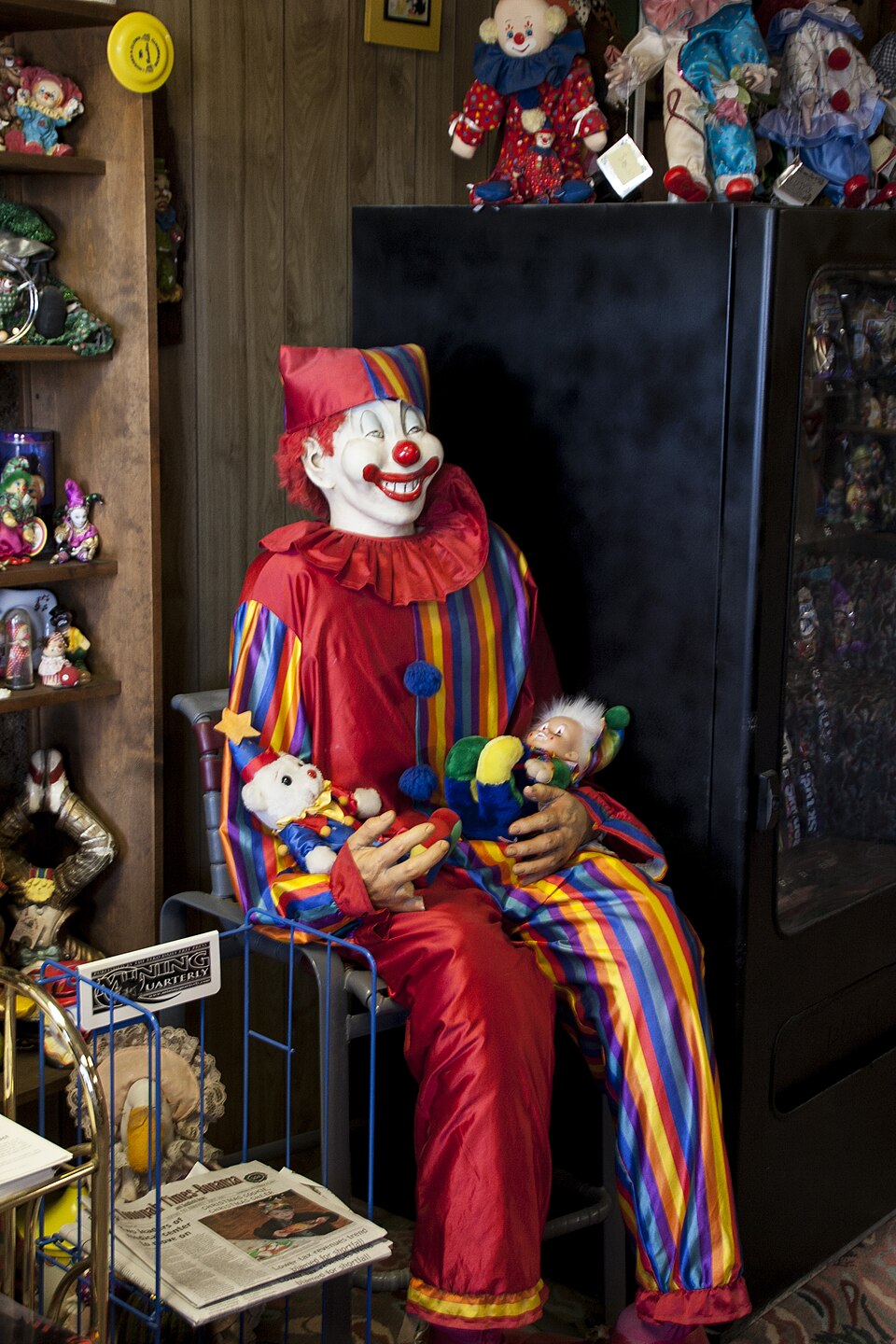 Figurine de clown exposée au Clown Motel de Tonopah Figurine de clown exposée au Clown Motel de Tonopah