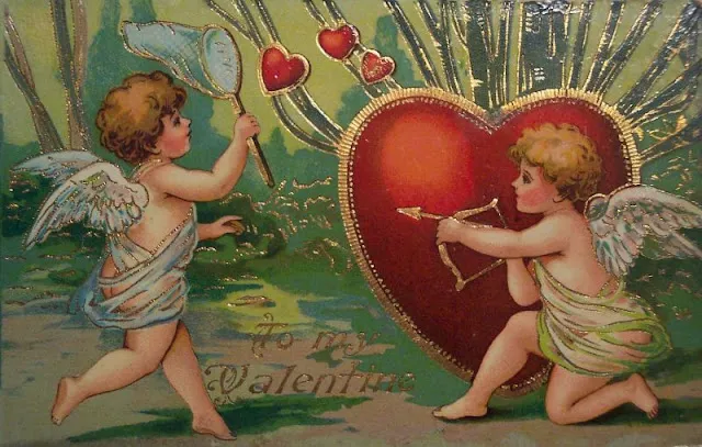 40 petits anges Cupidon des cartes de Saint-Valentin du début du XXème siècle Les anges Cupidon des cartes de Saint Valentin du debut du XXeme siecle 30 Les-anges-Cupidon-des-cartes-de-Saint-Valentin-du-debut-du-XXeme-siecle
