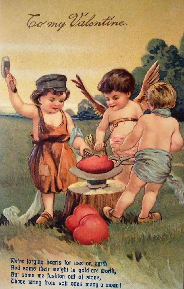 40 petits anges Cupidon des cartes de Saint-Valentin du début du XXème siècle Les anges Cupidon des cartes de Saint Valentin du debut du XXeme siecle 33 Les-anges-Cupidon-des-cartes-de-Saint-Valentin-du-debut-du-XXeme-siecle