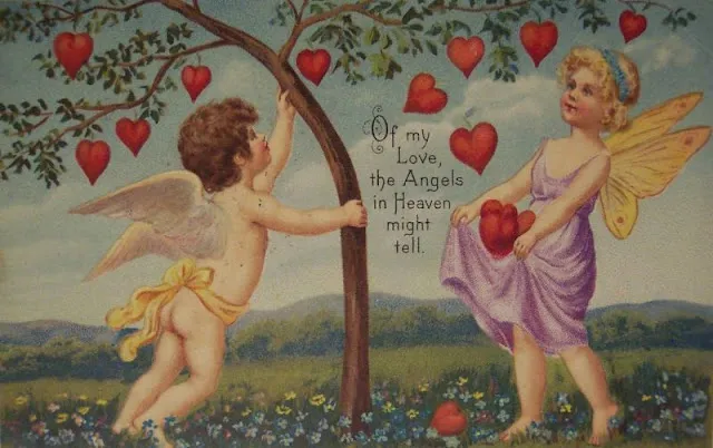 40 petits anges Cupidon des cartes de Saint-Valentin du début du XXème siècle Les anges Cupidon des cartes de Saint Valentin du debut du XXeme siecle 34 Les-anges-Cupidon-des-cartes-de-Saint-Valentin-du-debut-du-XXeme-siecle