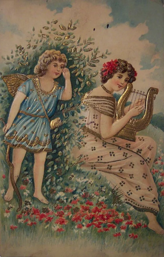 40 petits anges Cupidon des cartes de Saint-Valentin du début du XXème siècle Les anges Cupidon des cartes de Saint Valentin du debut du XXeme siecle 35 Les-anges-Cupidon-des-cartes-de-Saint-Valentin-du-debut-du-XXeme-siecle