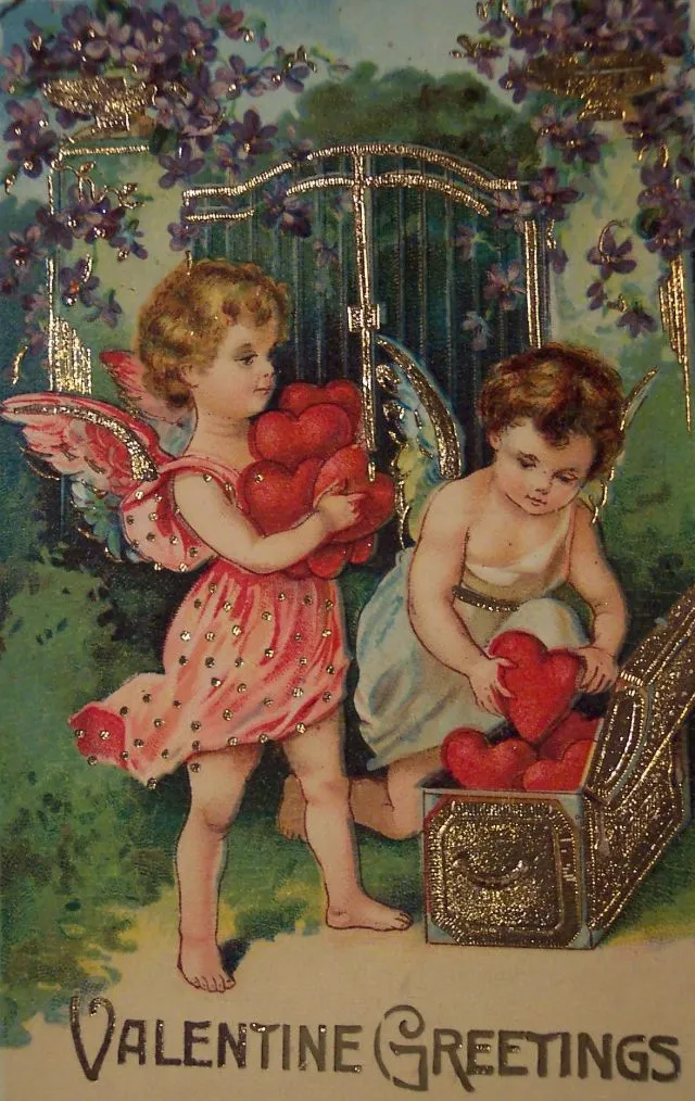 40 petits anges Cupidon des cartes de Saint-Valentin du début du XXème siècle Les anges Cupidon des cartes de Saint Valentin du debut du XXeme siecle 36 Les-anges-Cupidon-des-cartes-de-Saint-Valentin-du-debut-du-XXeme-siecle
