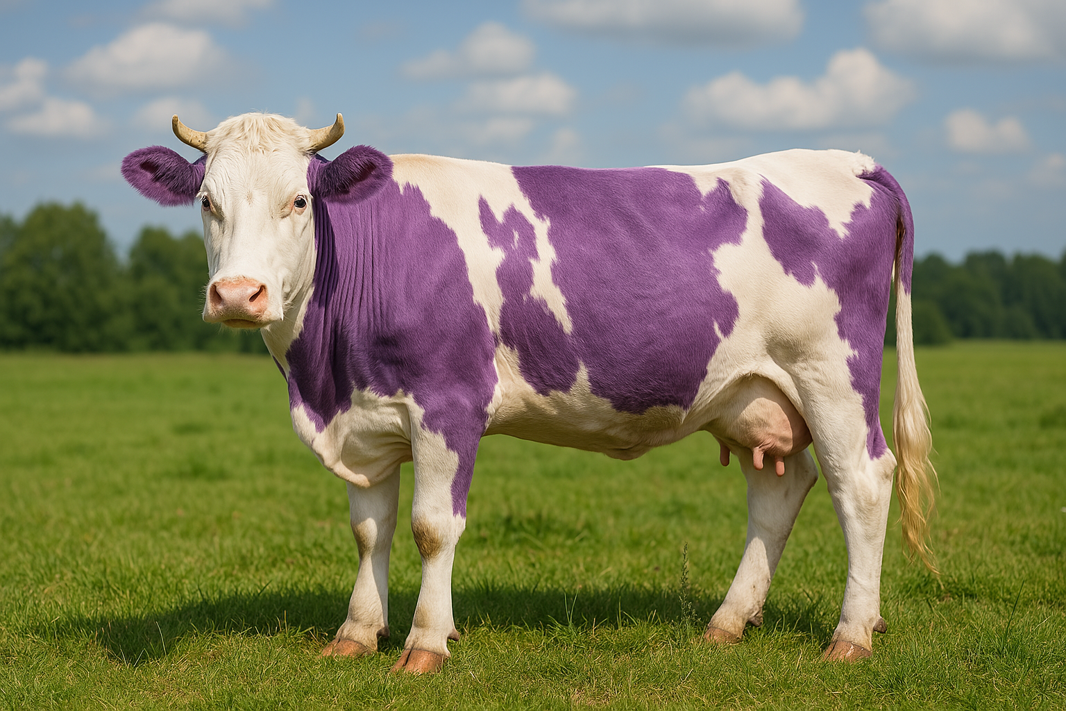 Les vaches bleues de Lettonie vache bleue violette vache milka vache-bleue-violette-vache-milka