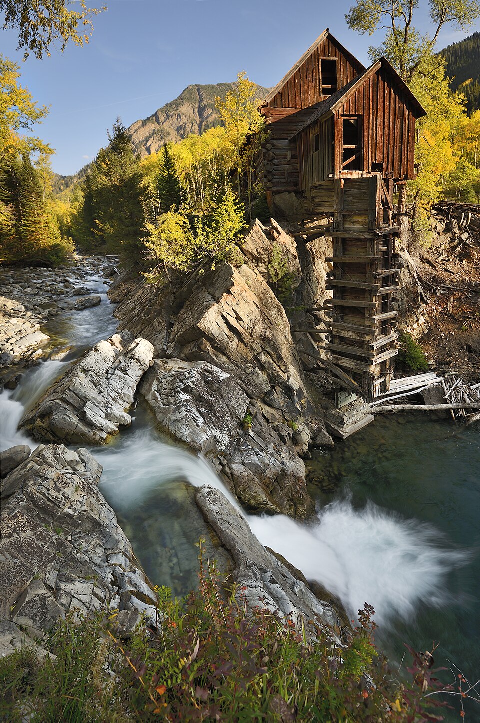 Crystal Mill et la Crystal River dans le Colorado Crystal Mill et la Crystal River dans le Colorado