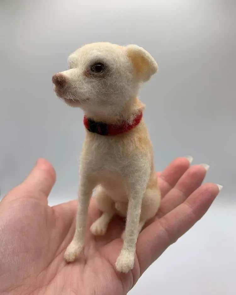 De petits animaux en laine par Teri Gullon De petits animaux en laine par Teri Gullon 6 chien De-petits-animaux-en-laine-par-Teri-Gullon-6-chien