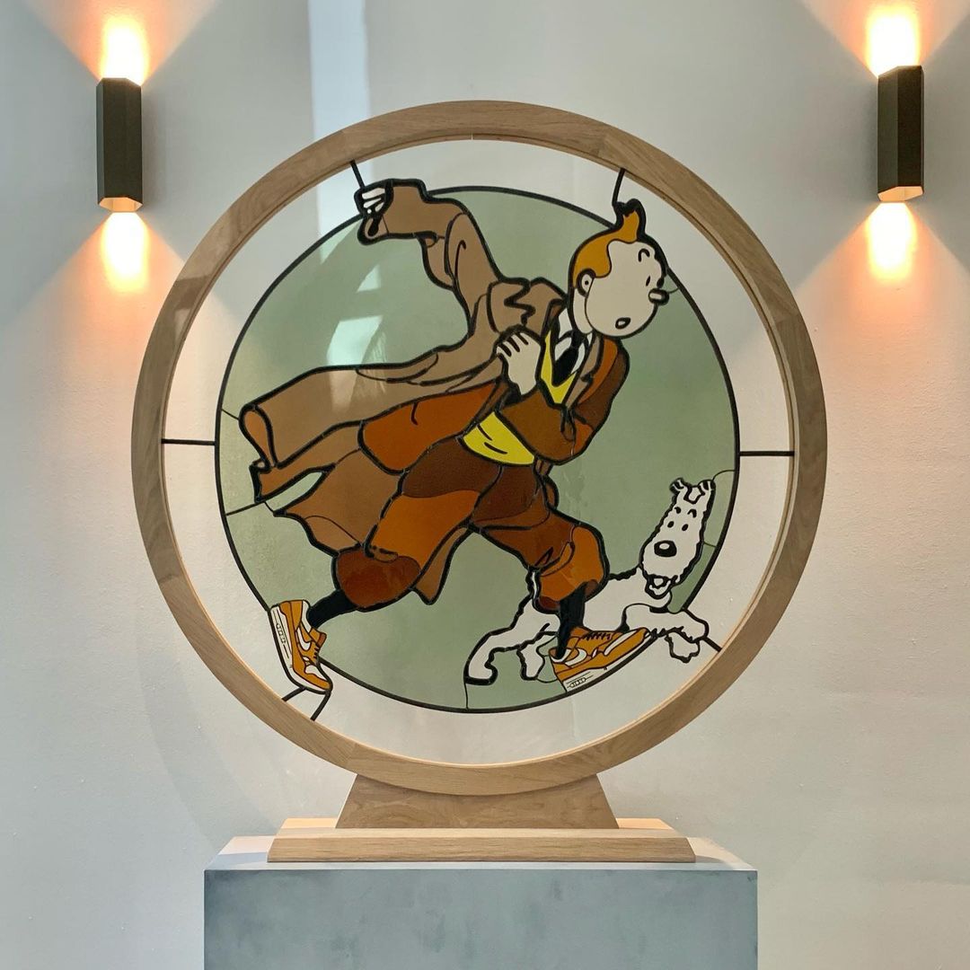 Les vitraux pop-culture de Arjan Boeve Les vitraux pop culture de Arjan Boeve 2 tintin milou Les-vitraux-pop-culture-de-Arjan-Boeve-2-tintin-milou