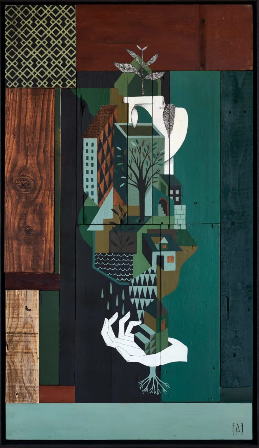 D'élégants tatouages cubistes et surréalistes par Expanded Eye fresques sculptures expanded eye 4 fresques-sculptures-expanded-eye-4