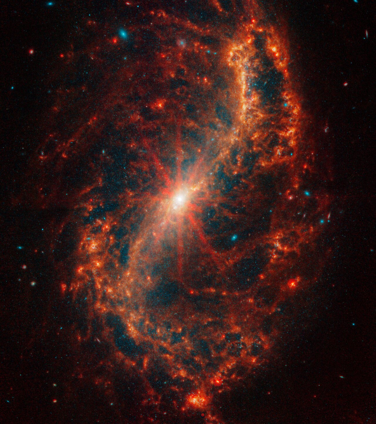 NGC 7496 galaxie spirale barrée observée par James Webb NGC 7496 galaxie spirale barrée observée par James Webb