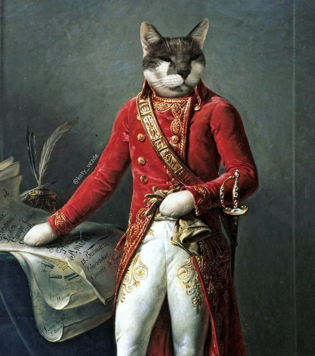 Des chats dans des portraits classiques Des chats dans des portraits classiques photoshop 11 Des-chats-dans-des-portraits-classiques-photoshop-11