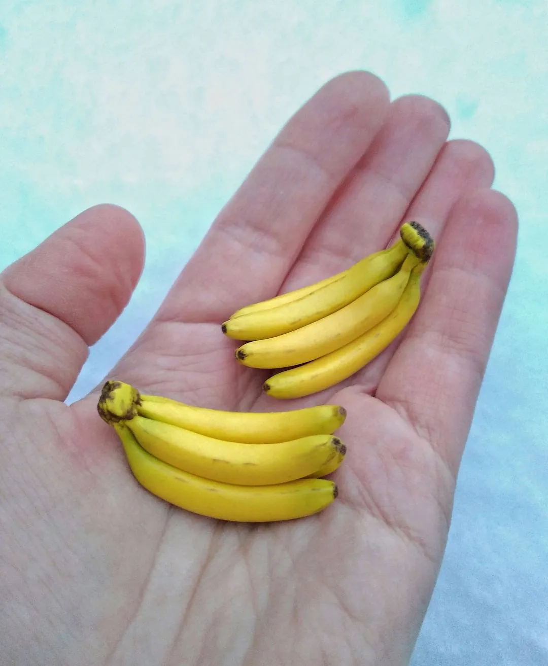 Des miniatures réalistes en argile des miniatures realistes en argile 2 bananes des-miniatures-realistes-en-argile-2-bananes