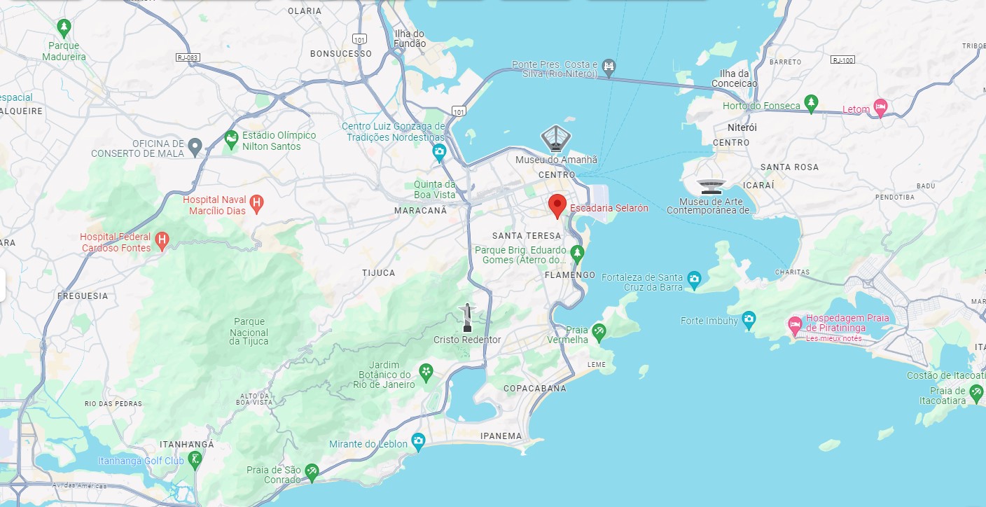 L'escalier Selarón - Escadaria Selarón - escalier en mosaïque de Rio de Janeiro escalier Selaron Escadaria Selaron de Rio de Janeiro par Jorge Selaron mosaique street art google maps escalier-Selaron-Escadaria-Selaron-de-Rio-de-Janeiro-par-Jorge-Selaron-mosaique-street-art-google-maps