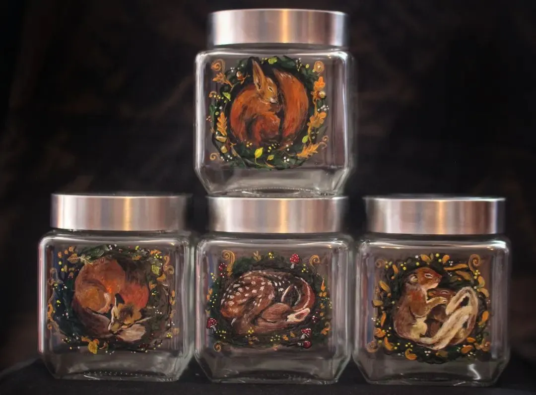 Des bocaux et des verres avec des peintures décoratives Des bocaux et des verres avec des peintures decoratives 35 Des-bocaux-et-des-verres-avec-des-peintures-decoratives-35.