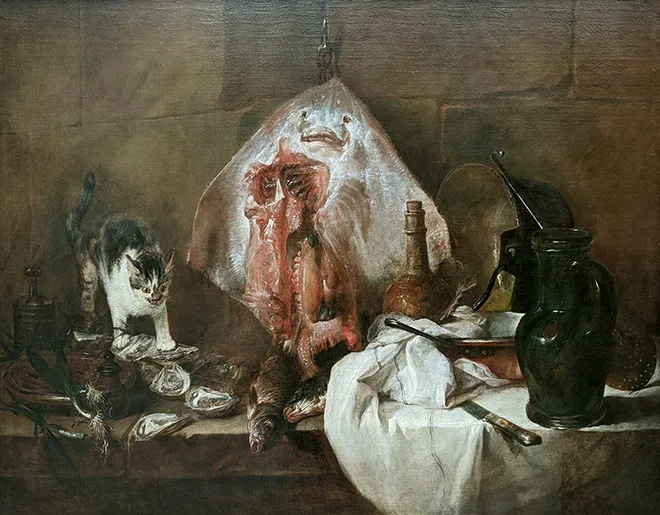 Les chats volent la nourriture dans les natures mortes de la Renaissance Les chats volent la nourriture dans les natures mortes de la Renaissance 10 jean baptiste simeon chardin Les-chats-volent-la-nourriture-dans-les-natures-mortes-de-la-Renaissance-10-jean-baptiste-simeon-chardin.
