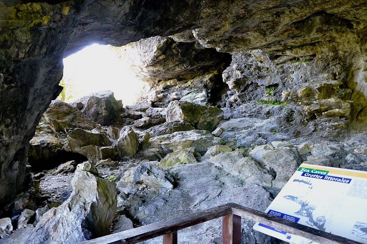 flowerpot island grotte naturelle Grotte naturelle dans les roches de Flowerpot Island au Canada
