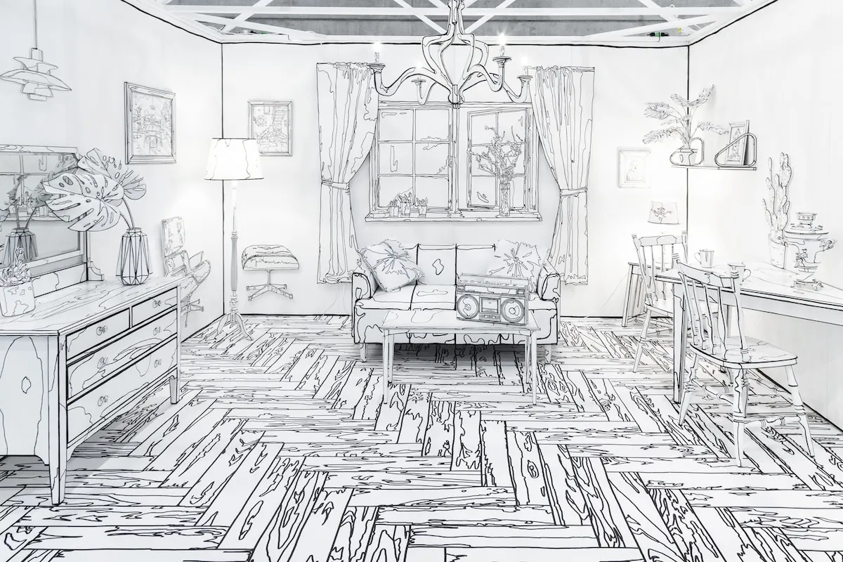 Une installation d'un intérieur de maison en 2D Une installation d un interieur de maison en 2D anastasia parmson 4 Une-installation-d-un-interieur-de-maison-en-2D-anastasia-parmson-4