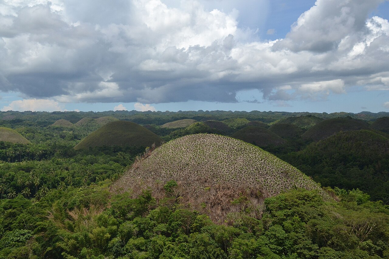 chocolate hills saison seche bohol Chocolate Hills brunies pendant la saison sèche à Bohol