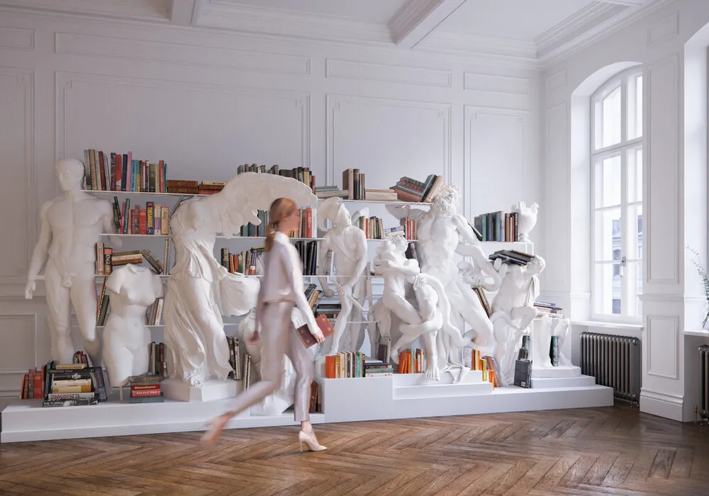 Des meubles avec des statues antiques des meubles avec des statues antiques sebastian errazuriz 1 etage bibliotheque 1 des-meubles-avec-des-statues-antiques-sebastian-errazuriz-1-etage-bibliotheque-1.