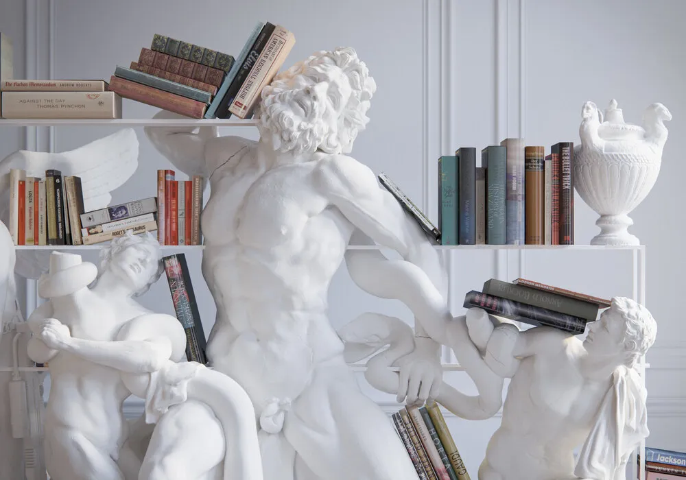 Des meubles avec des statues antiques des meubles avec des statues antiques sebastian errazuriz 1 etage bibliotheque 2 des-meubles-avec-des-statues-antiques-sebastian-errazuriz-1-etage-bibliotheque-2.