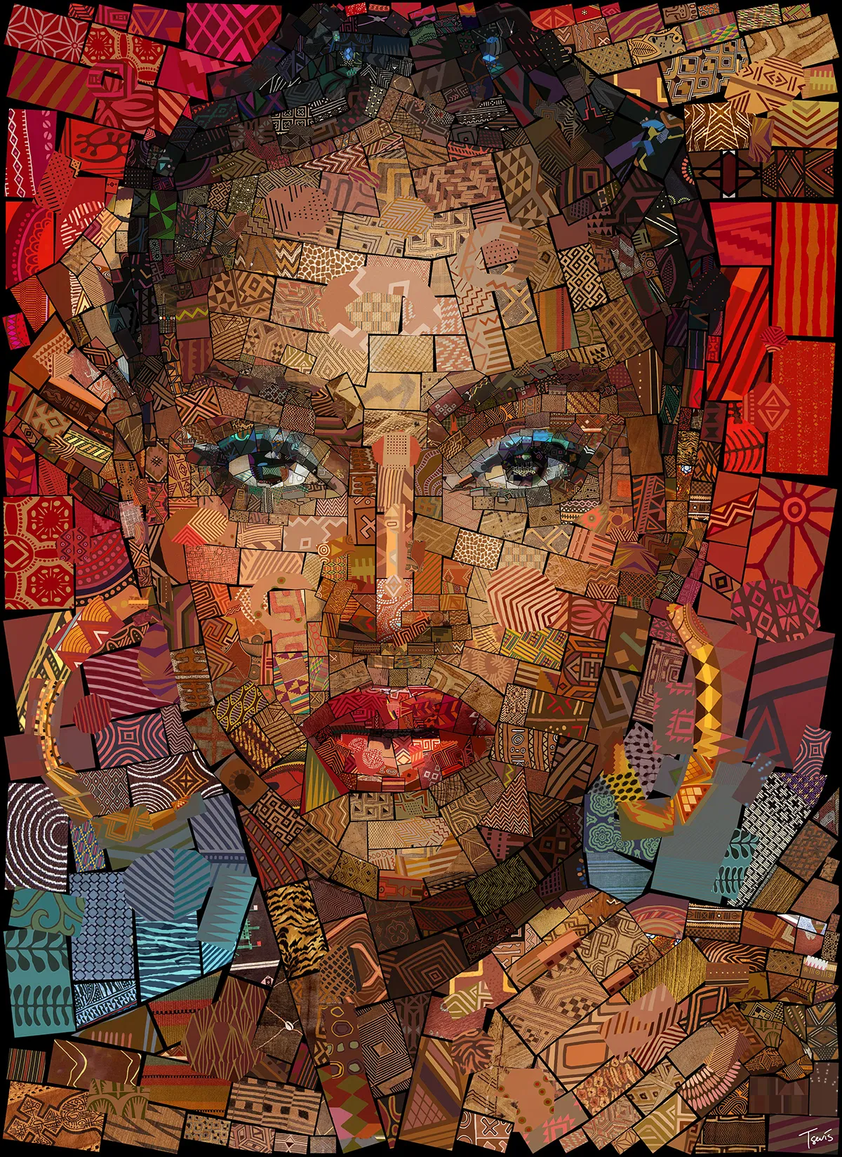 Des portraits de femmes africaines en mosaïque des portraits de femmes africaines en mosaique 10 des-portraits-de-femmes-africaines-en-mosaique-10