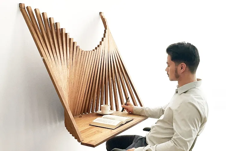 Un magnifique bureau mural qui se plie en œuvre d'art un magnifique bureau mural qui se plie en oeuvre dart 2 un-magnifique-bureau-mural-qui-se-plie-en-oeuvre-dart-2