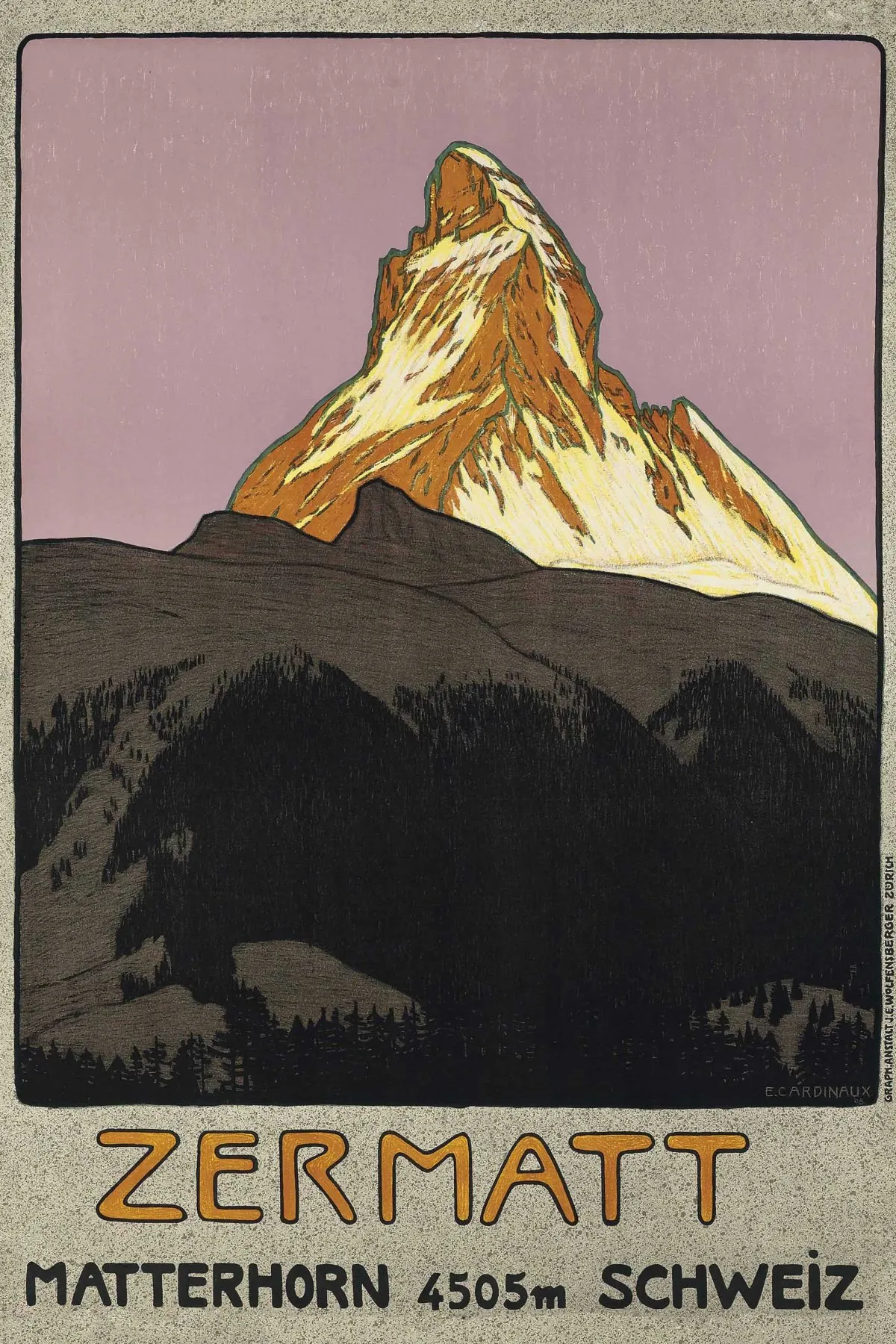 Les affiches de Suisse de Emil Cardinaux les affiches de suisse de emil cardinaux 5 zermatt les-affiches-de-suisse-de-emil-cardinaux-5-zermatt