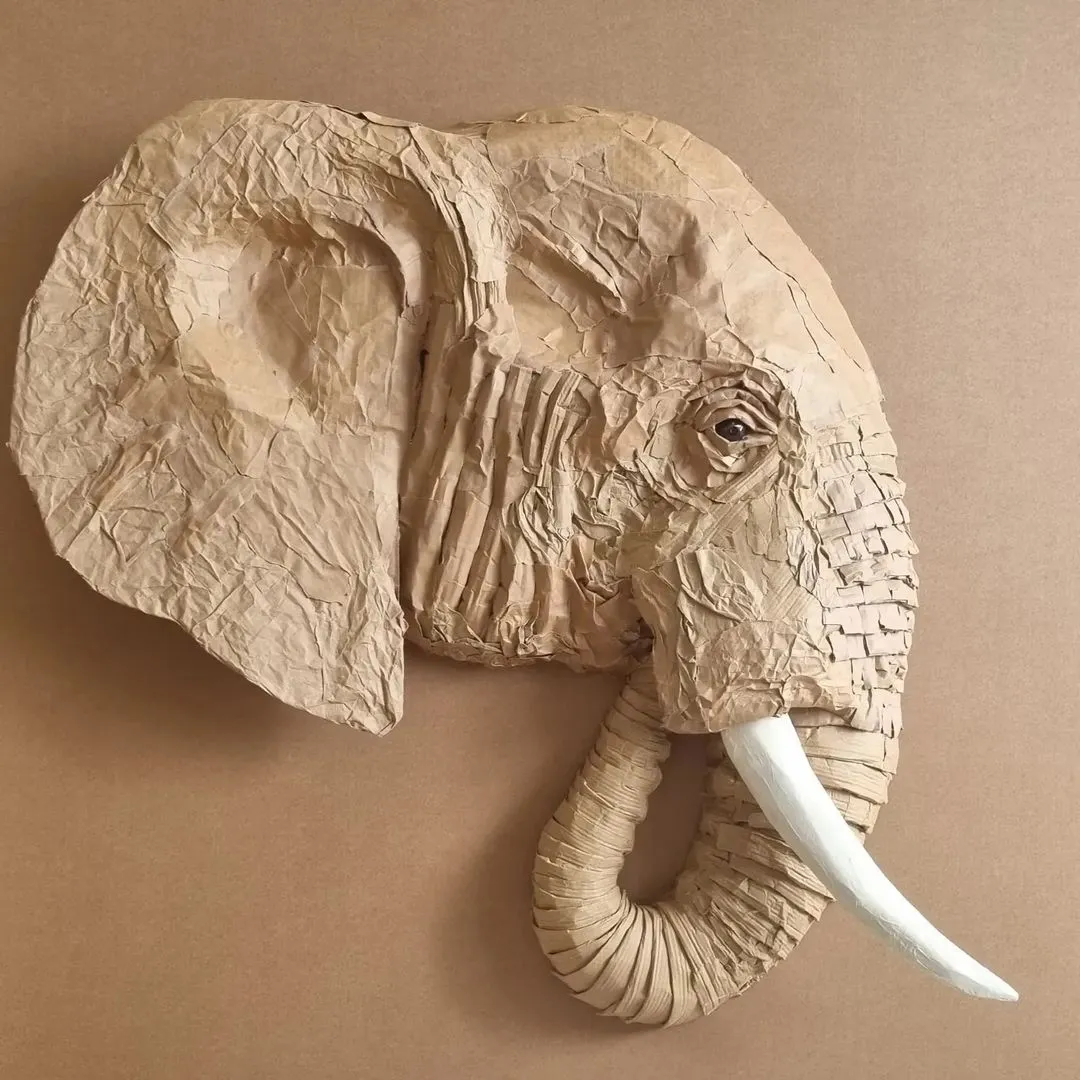 Les portraits d' animaux en carton de Josh Gluckstein les portraits d animaux en carton de josh gluckstein 5 elephant les-portraits-d-animaux-en-carton-de-josh-gluckstein-5-elephant.