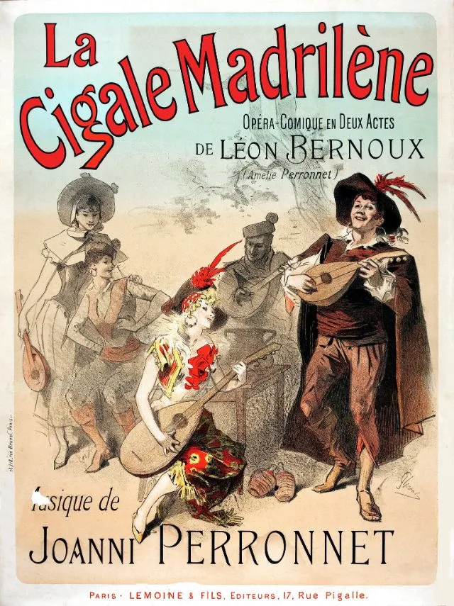 Les affiches de Jules Chéret, père du poster moderne les affiches de jules cheret pere du poster moderne 19 cigale madrilene les-affiches-de-jules-cheret-pere-du-poster-moderne-19-cigale-madrilene.