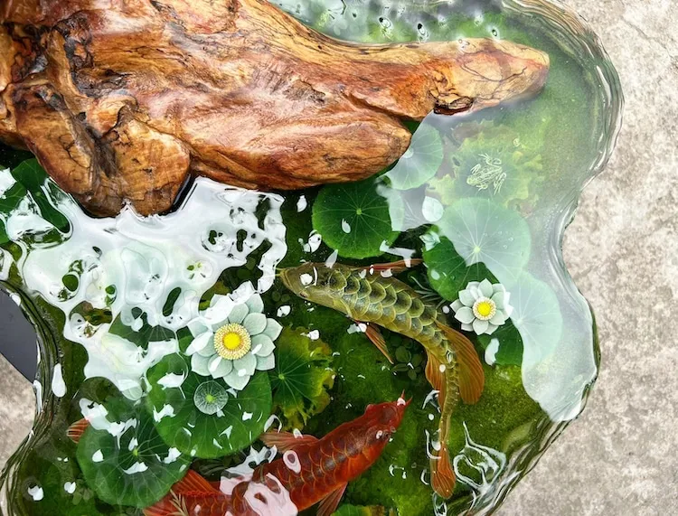 De splendides tables comme des étangs à carpe Koi de splendides tables comme des etangs a carpe koi 4 de-splendides-tables-comme-des-etangs-a-carpe-koi-4