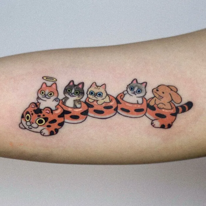 Les tatouages rigolos de chats de Jojo les tatouages rigolos de chats de jojo 15 les-tatouages-rigolos-de-chats-de-jojo-15