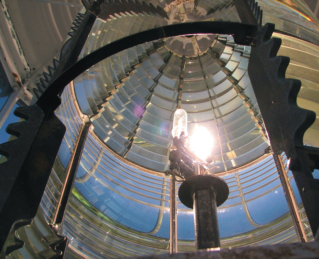 Lentille de Fresnel historique du phare de Point Bonita en Californie Lentille de Fresnel historique du phare de Point Bonita en Californie