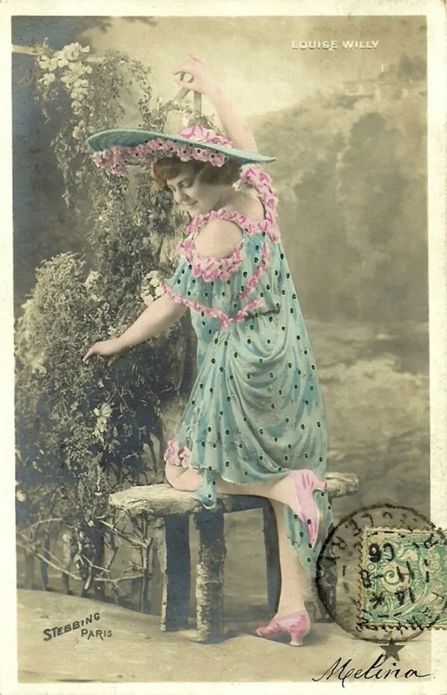 Le Coucher de la Mariée, un vieux film érotique français de 1896 le coucher de la mariee le plus vieux film erotique francais video louise willy 6 Carte postale de Louise Willy, actrice du coucher de la mariée 3