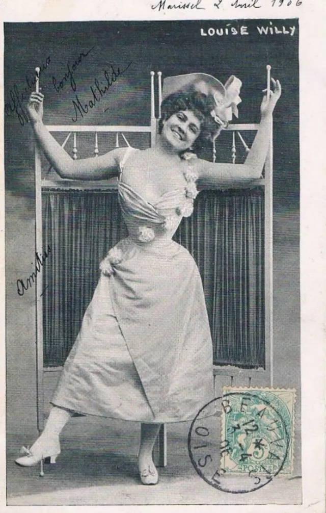 Le Coucher de la Mariée, un vieux film érotique français de 1896 le coucher de la mariee le plus vieux film erotique francais video louise willy 7 Carte postale de Louise Willy, actrice du coucher de la mariée 4