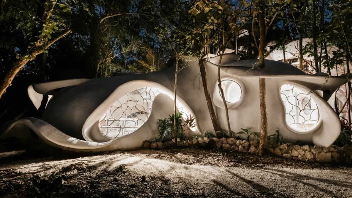 Des bureaux de forme organique dans la jungle Maya des bureaux de forme organique dans la jungle maya tulum mexique 8 des-bureaux-de-forme-organique-dans-la-jungle-maya-tulum-mexique-8