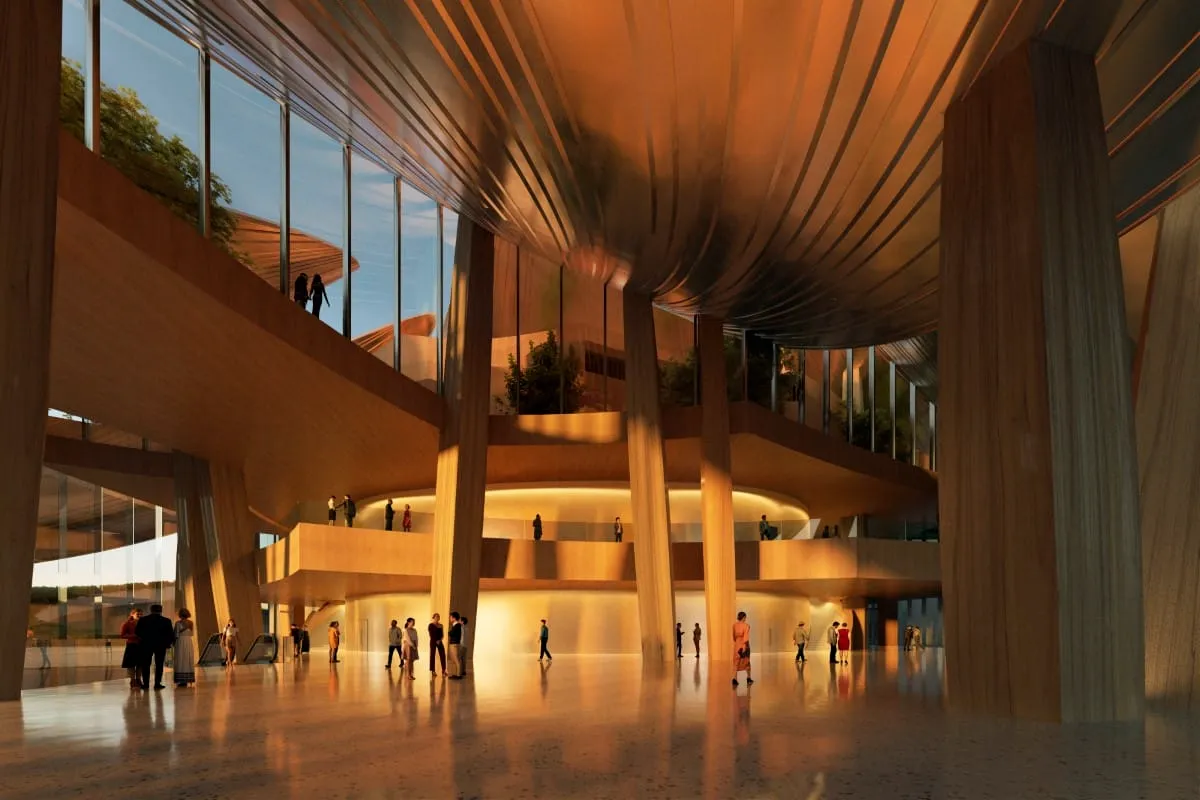 Un centre culturel avec un toit en forme de feuilles de bambou un centre culturel avec un toit en forme de feuilles de bambou 6 un-centre-culturel-avec-un-toit-en-forme-de-feuilles-de-bambou-6