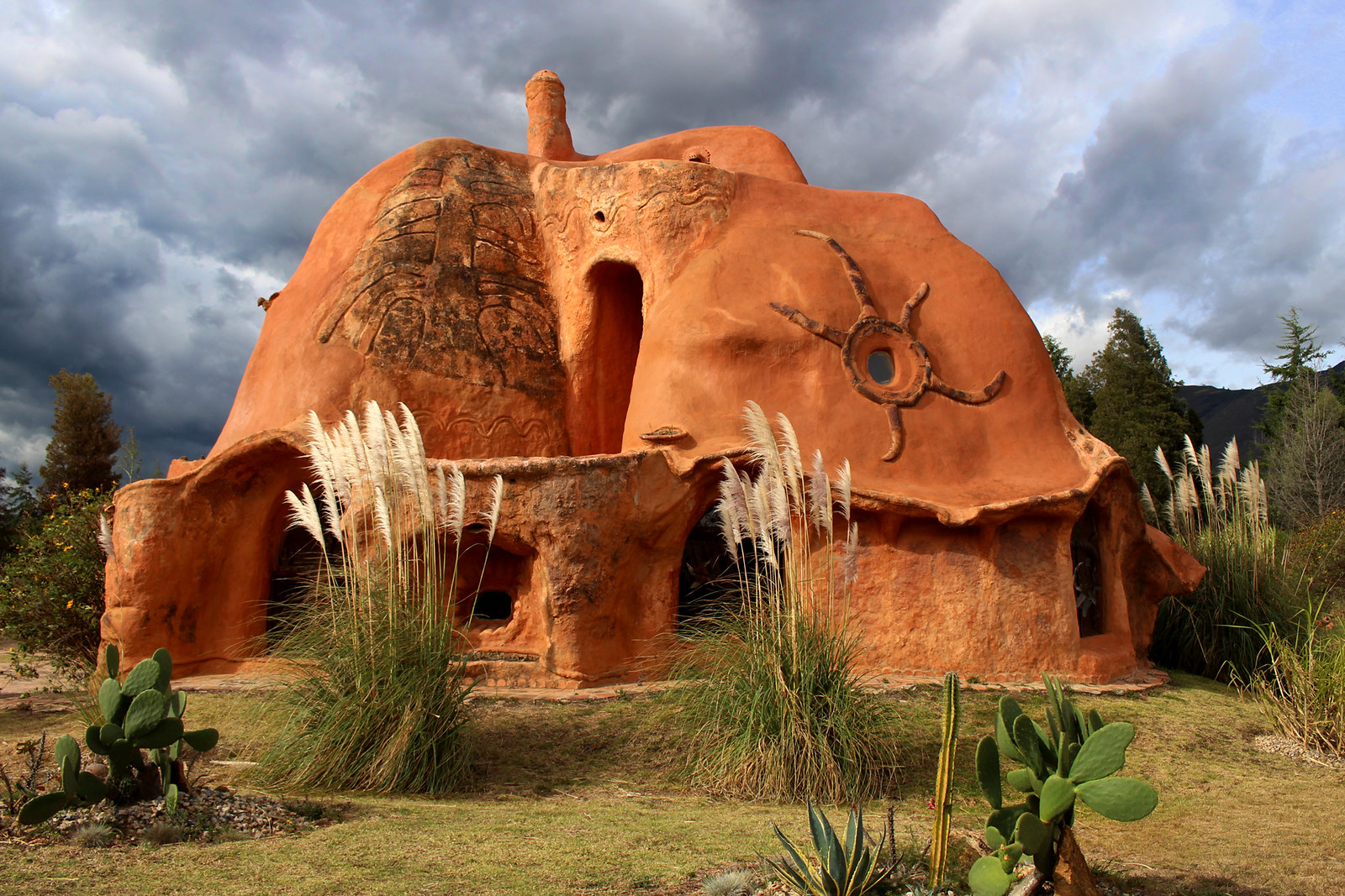 casa terracota leyva Arrière de la maison en terre cuite
