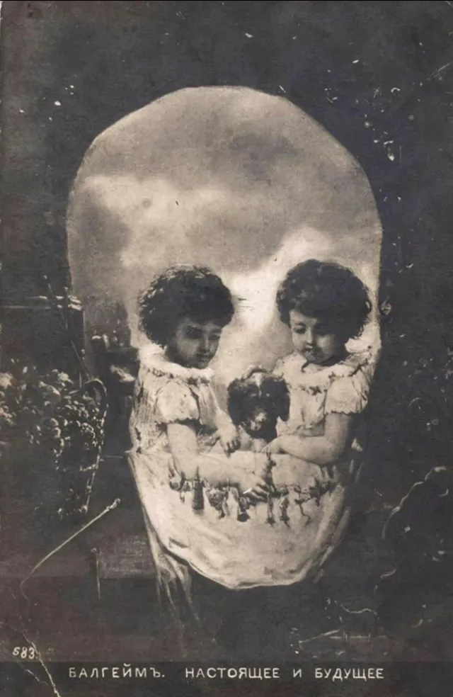 Des crânes en illusions d'optique dans des cartes postales du début du XXème siècle des cranes en illusions doptique dans des cartes postales du debut du xxeme siecle 20 des-cranes-en-illusions-doptique-dans-des-cartes-postales-du-debut-du-xxeme-siecle-20