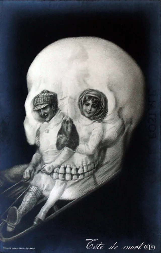 Des crânes en illusions d'optique dans des cartes postales du début du XXème siècle des cranes en illusions doptique dans des cartes postales du debut du xxeme siecle 5 des-cranes-en-illusions-doptique-dans-des-cartes-postales-du-debut-du-xxeme-siecle-5