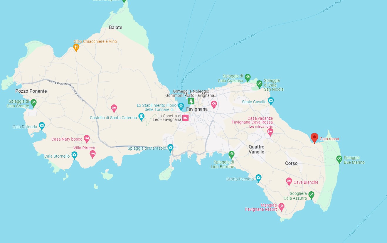 Malgré son nom, la plage de Cala Rossa à Favignana a des eaux cristallines malgre son nom la plage de cala rossa a favignana a des eaux dun bleu merveilleux maps malgre-son-nom-la-plage-de-cala-rossa-a-favignana-a-des-eaux-dun-bleu-merveilleux-maps