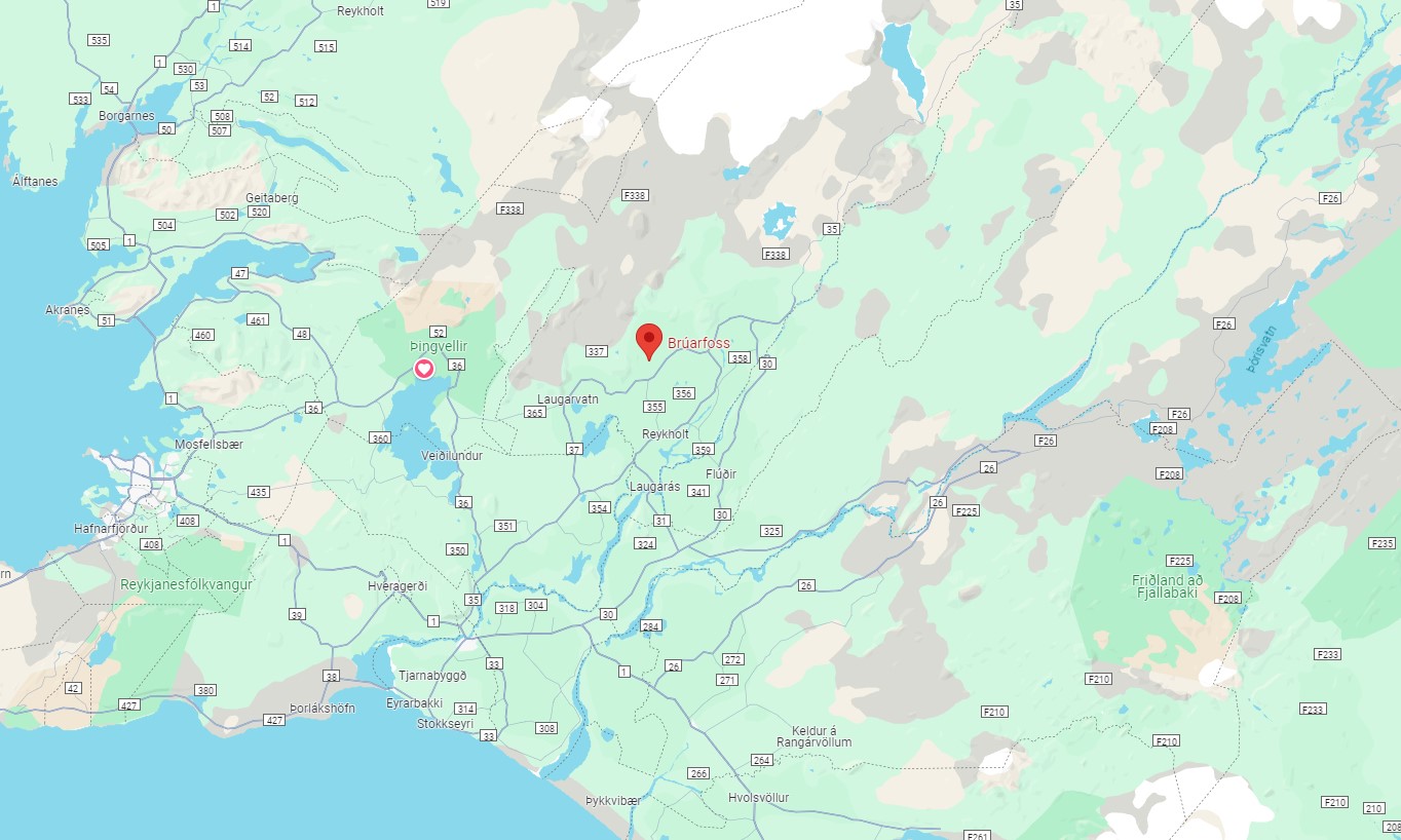 La magnifique cascade de Brúarfoss, Sautadet islandais la magnifique cascade de bruarfoss sautadet islandais maps la-magnifique-cascade-de-bruarfoss-sautadet-islandais-maps