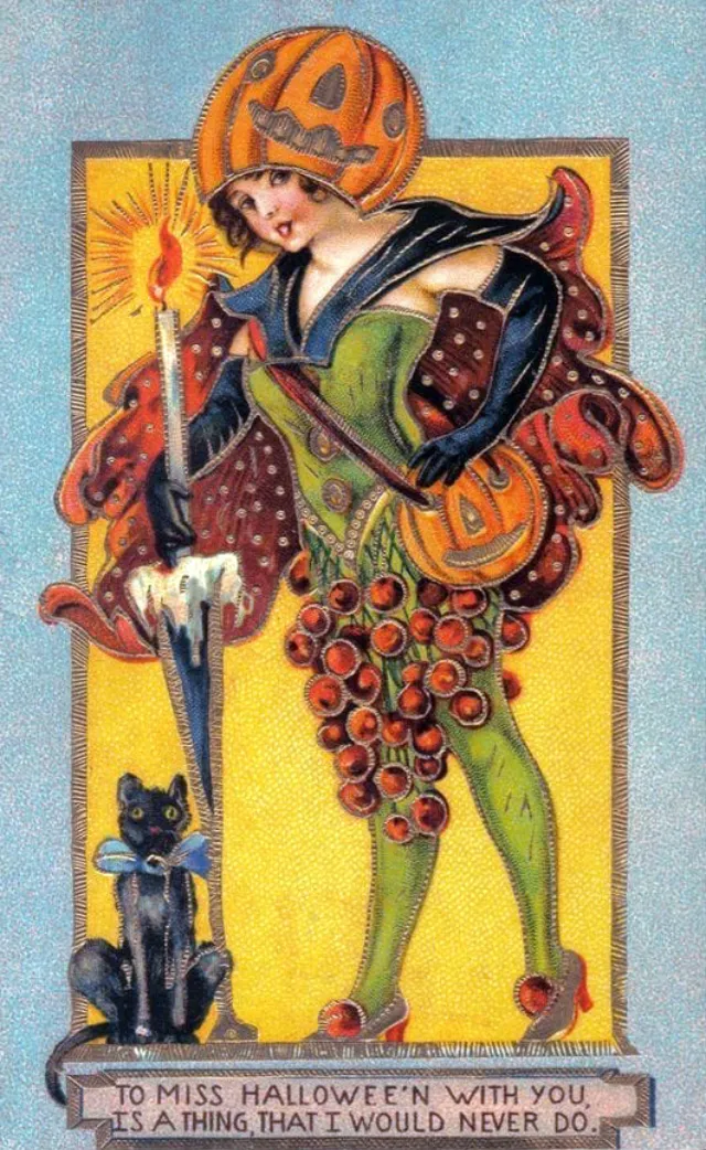 25 cartes postales d'Halloween des années 1910 25 cartes postales dhalloween des annees 1910 12 25-cartes-postales-dhalloween-des-annees-1910-12
