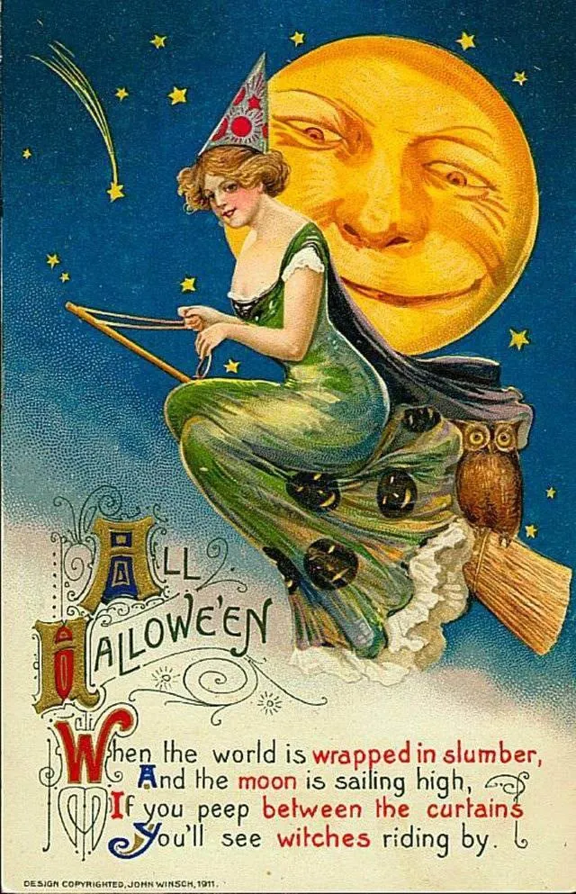 25 cartes postales d'Halloween des années 1910 25 cartes postales dhalloween des annees 1910 5 25-cartes-postales-dhalloween-des-annees-1910-5
