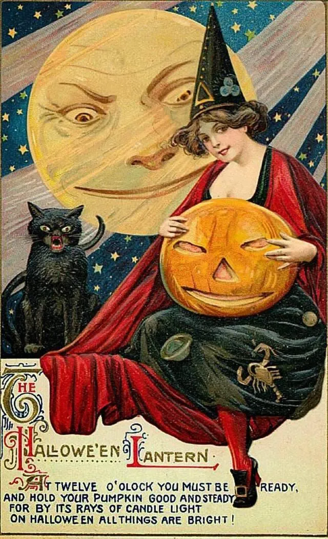 25 cartes postales d'Halloween des années 1910 25 cartes postales dhalloween des annees 1910 6 25-cartes-postales-dhalloween-des-annees-1910-6