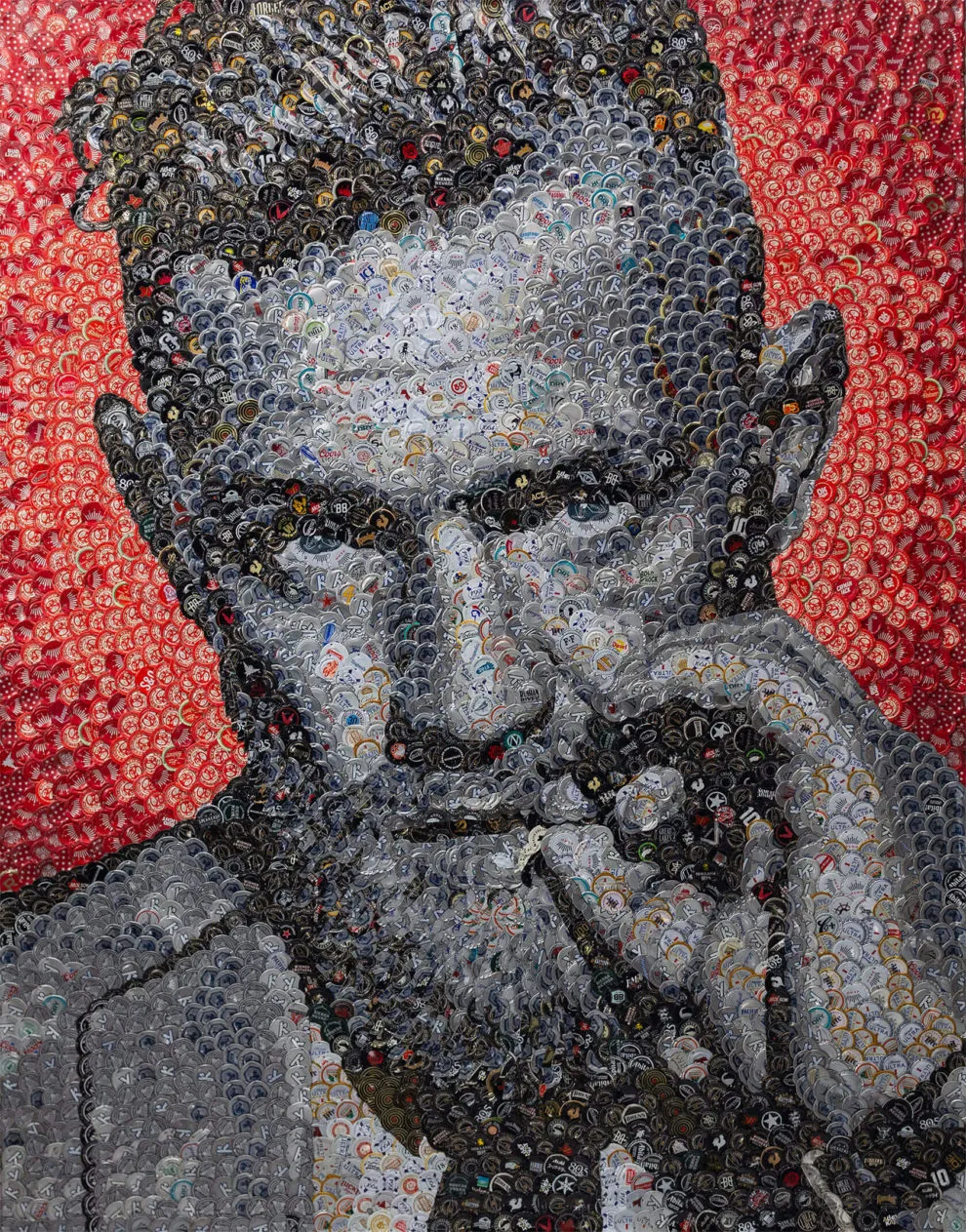 Des tableaux en capsules de bouteilles par Jeffrey A. Meszaro des tableaux en capsules de bouteilles par jeffrey a meszaro 19 des-tableaux-en-capsules-de-bouteilles-par-jeffrey-a-meszaro-19