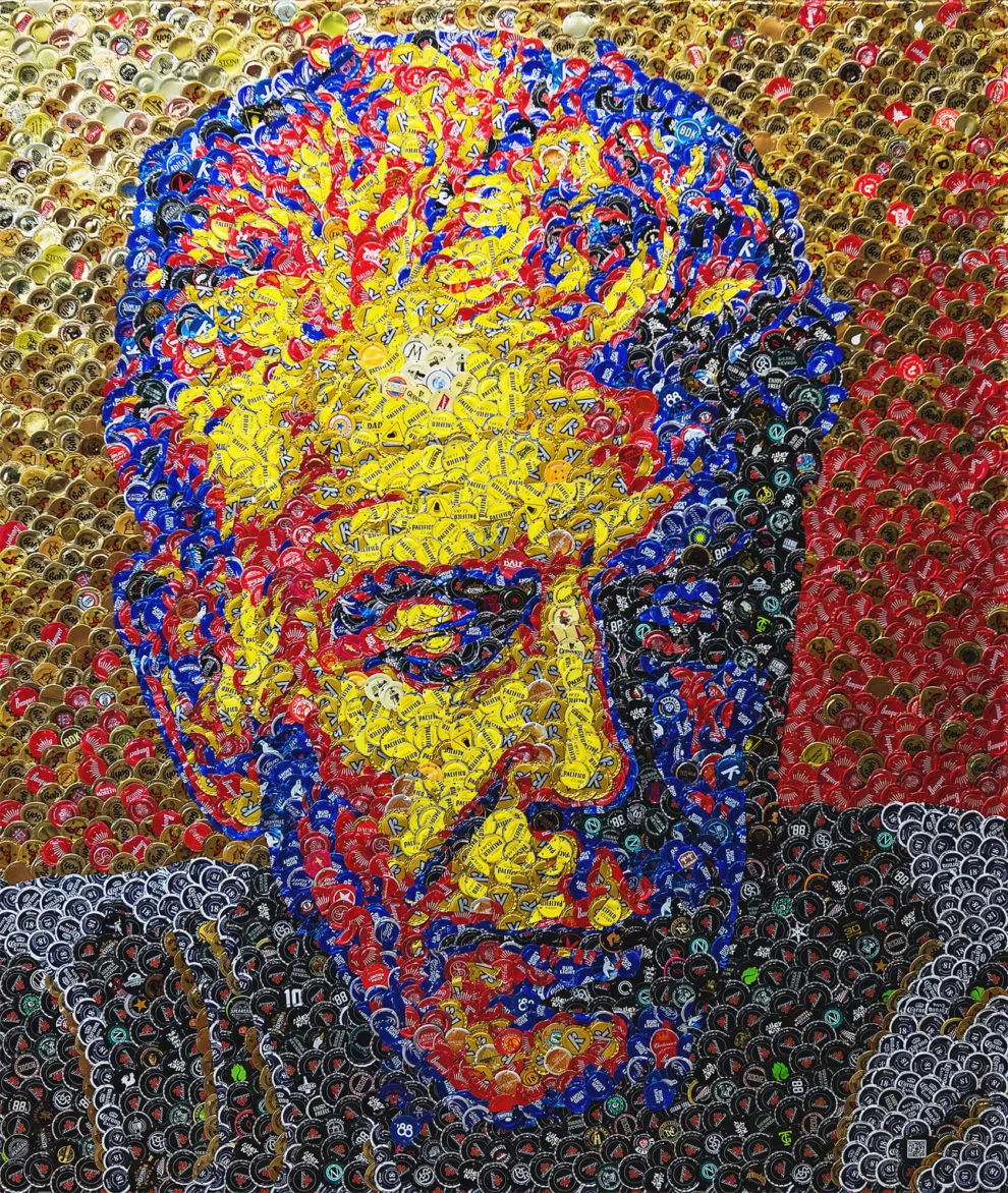 Des tableaux en capsules de bouteilles par Jeffrey A. Meszaro des tableaux en capsules de bouteilles par jeffrey a meszaro 20 des-tableaux-en-capsules-de-bouteilles-par-jeffrey-a-meszaro-20