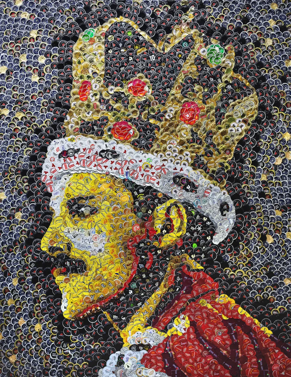Des tableaux en capsules de bouteilles par Jeffrey A. Meszaro des tableaux en capsules de bouteilles par jeffrey a meszaro 24 freddy mercury des-tableaux-en-capsules-de-bouteilles-par-jeffrey-a-meszaro-24-freddy-mercury
