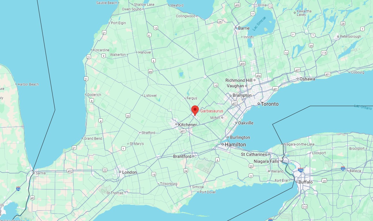 Garbasaurus, sculpture de déchets de Guelph garbasaurus sculpture de dechets de guelph ontario maps garbasaurus-sculpture-de-dechets-de-guelph-ontario-maps