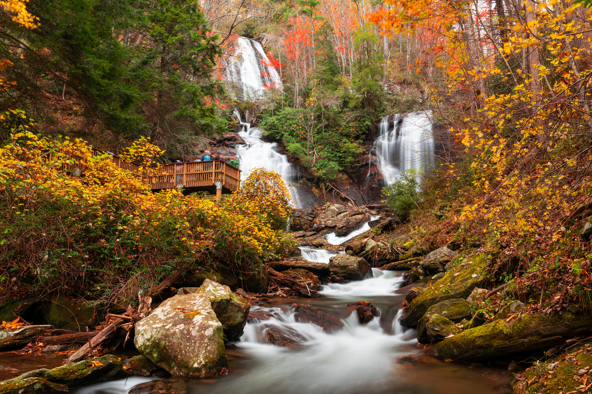 Les cascades jumelles de Anna Ruby sont merveilleuses à l'automne les cascades jumelles de anna ruby falls merveilleuses a lautomne georgie usa 1 les-cascades-jumelles-de-anna-ruby-falls-merveilleuses-a-lautomne-georgie-usa-1