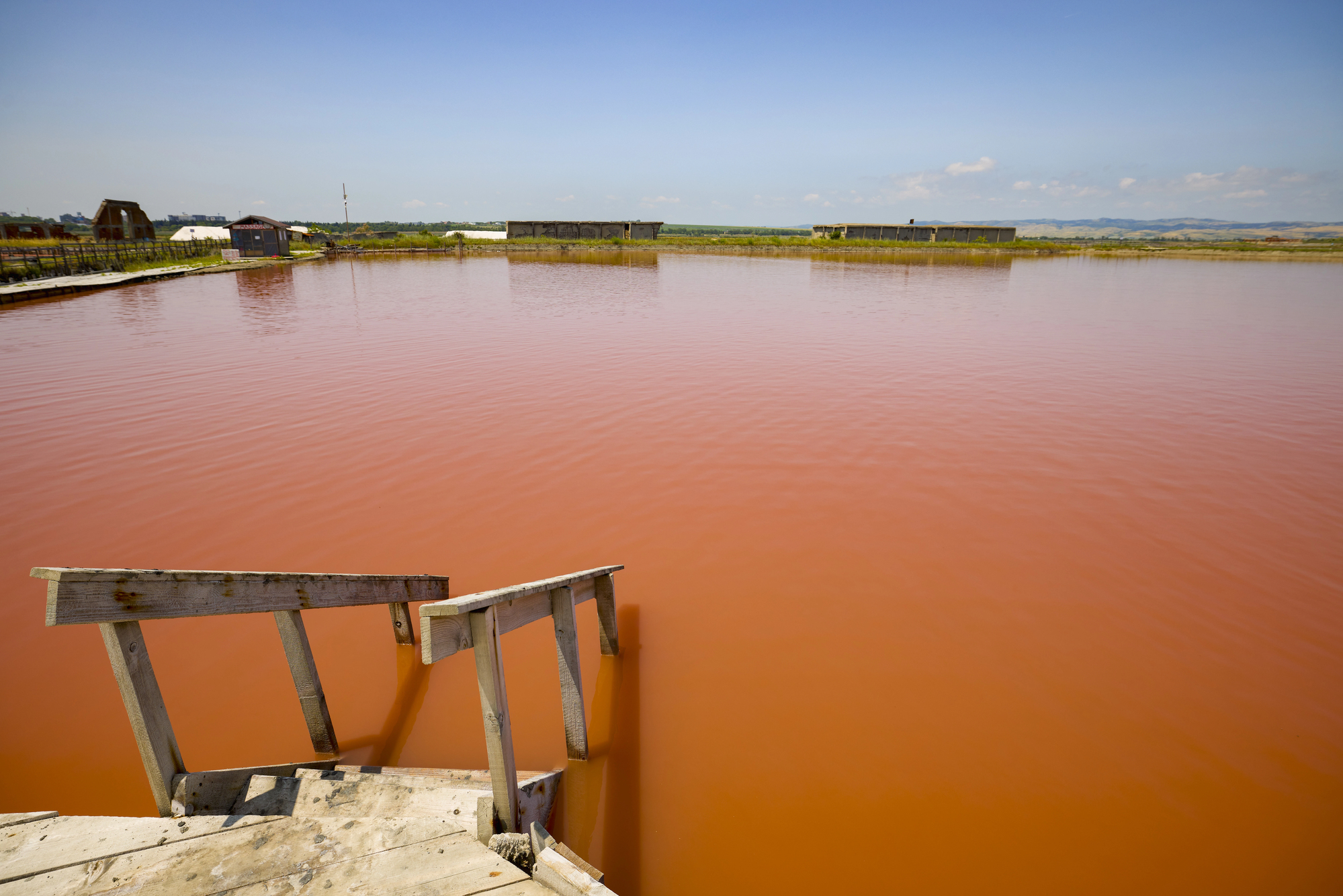 lac atanasovsko rose burgas bulgarie Lac Atanasovsko rose près de Burgas en Bulgarie