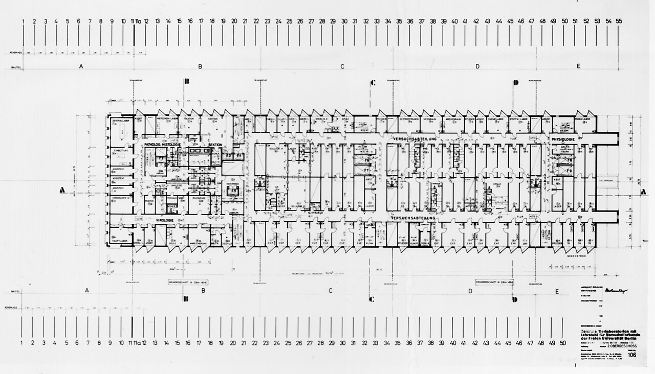 Plan du Mäusebunker par Gerd Hänska Plan d'étage du Mäusebunker par l'architecte Gerd Hänska